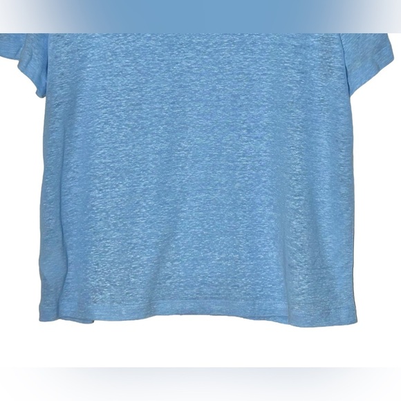 NWT J. Crew Linen Relaxed T-Shirt in Paris Blue, Size Medium - Picture 8 of 11